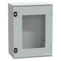 Fibox PanelSeT Series Polyethylene Terephthalate Wall Box IP66 Transparent Door 430x330x200 mm NSYPLM43TG