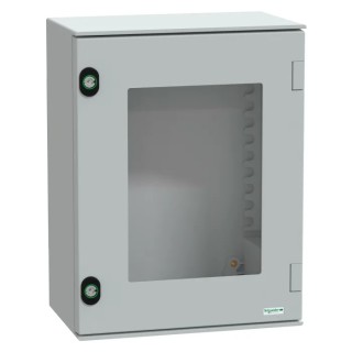 Fibox PanelSeT Series Polyethylene Terephthalate Wall Box IP66 Transparent Door 430x330x200 mm NSYPLM43TG