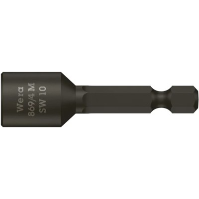 Wera Hex Screwdriver Bit 11 mm Tip, 6.35 mm Drive, Magnetic, 65 mm Length, Hex Drive 05066684001