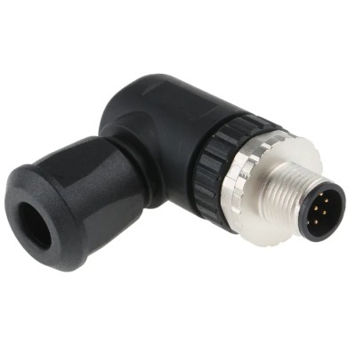 HARTING Circular Connector, 8 Contacts, Cable Mount, M12 Plug, Male, IP67, Die Cast Zinc & Polyamide, Right 21033193801