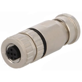 Harting M12 Circular Connector, 4 Contacts, Cable Mount, Female Socket, IP67, 7.5A, 250V, Die Cast Zinc, 21033292401