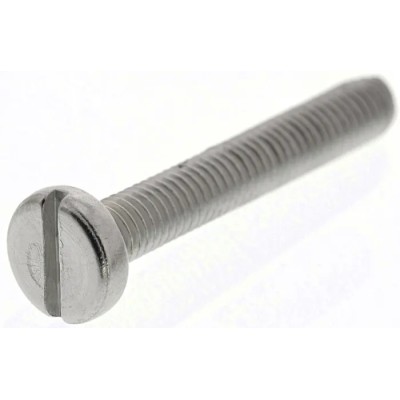 RS PRO Slot Pan Stainless Steel Machine Screw M3 Thread, 20 mm Length, A2 Grade, DIN 85, 526-984
