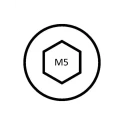 RS PRO Plain Stainless Steel Hex Nut M5 DIN 934 527-268, Full Type, A2 Grade, 4mm Height