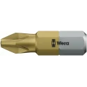 Wera Screwdriver Bit 1/4 in Hex Drive, PZ2 Tip, Titanium Nitride Coated, 25mm Overall Length 05135069001
