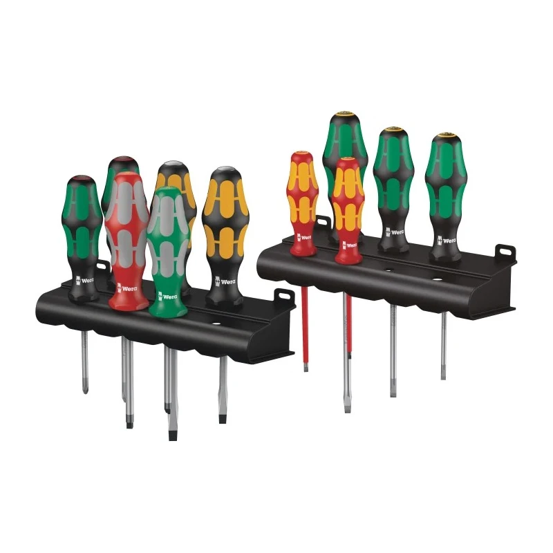 Wera 13-Piece Phillips, Slotted, Square Screwdriver Set Kraftform XXL Ergonomic Handle 05078695001