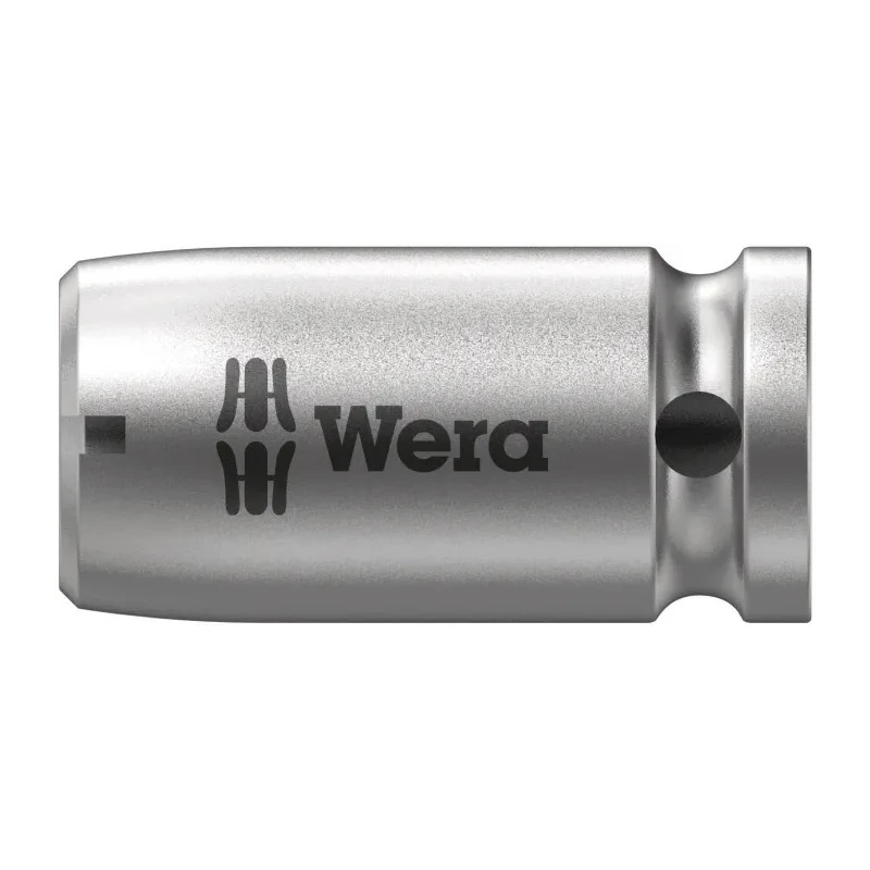 Wera 1/4 Inch Hex Adapter, 25 mm Length, Square to Hex Drive, DIN ISO 1173, 05042605001