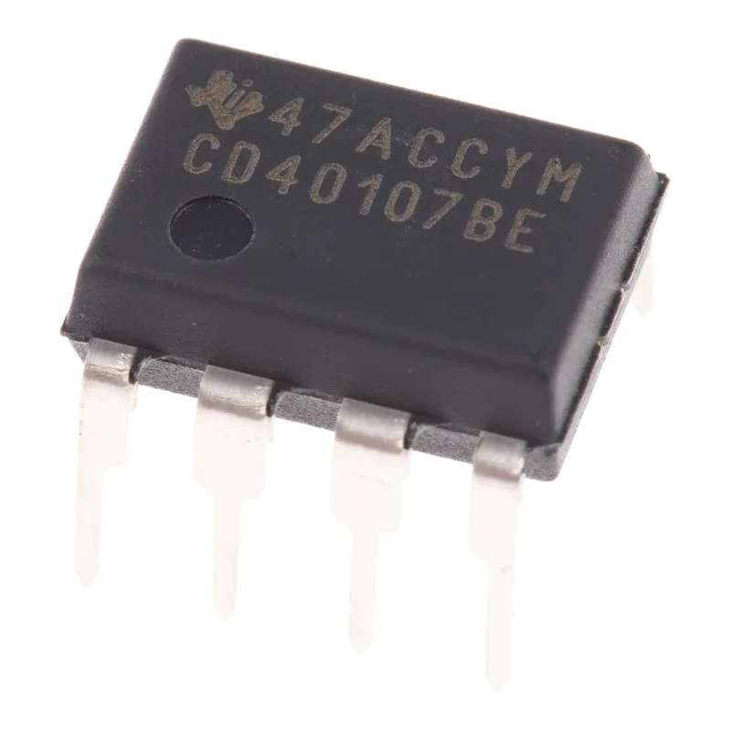 Texas Instruments CD40107BE 2 2-Input NAND Logic Gate, PDIP, CMOS, 3–18V, 8-Pin, Through Hole