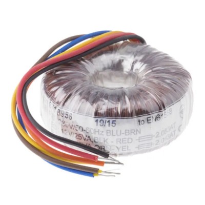RS PRO Toroidal Transformer 2 x 115 V AC Primary, 2 x 50 V AC Secondary, Dual Output, 4.3 kg, Surface Mount, 123-4048