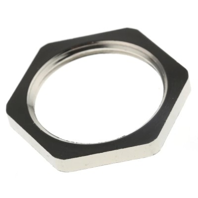 SIB Nickel Plated Brass Cable Gland Locknut, M25 Thread, D4325109