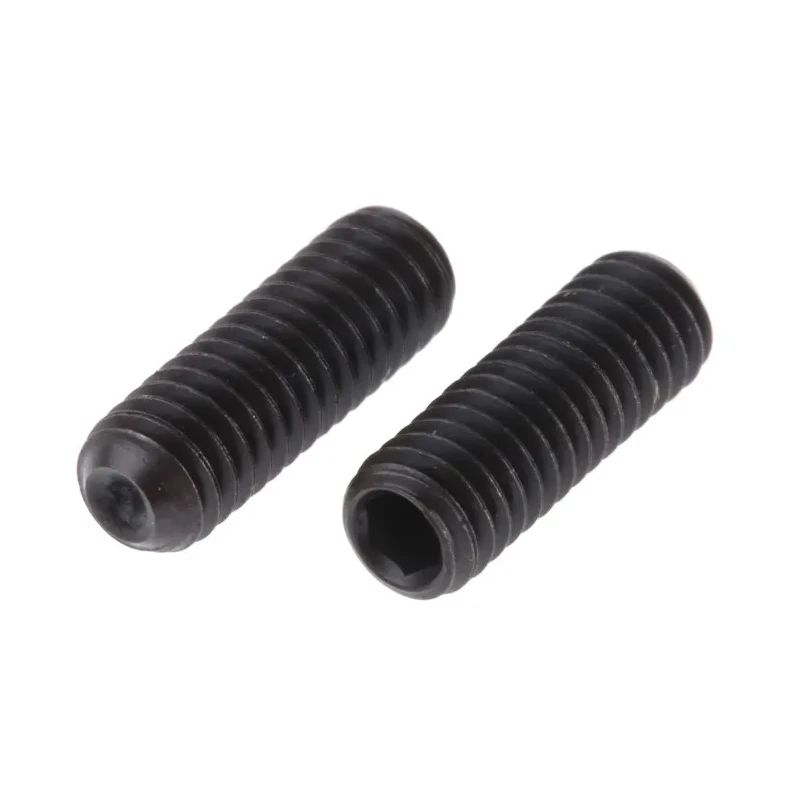 RS PRO Steel Grub Screw, Plain Cup Point, M4 Thread, 12 mm Length, DIN 916, Black, 529-955