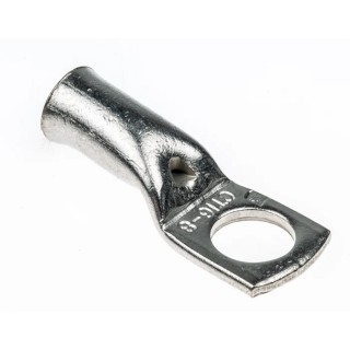 RS PRO Uninsulated Ring Terminal CT16 M8 Stud Size, 6 AWG, Grey, Heavy Duty Copper 16mm²