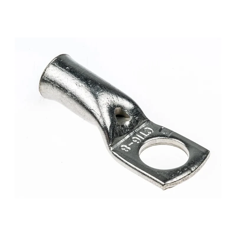 RS PRO Uninsulated Ring Terminal CT16 M8 Stud Size, 6 AWG, Grey, Heavy Duty Copper 16mm²