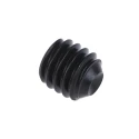 RS PRO Steel Grub Screw, M4 x 4 mm, Plain Cup Point, DIN 916, Black, 529-933