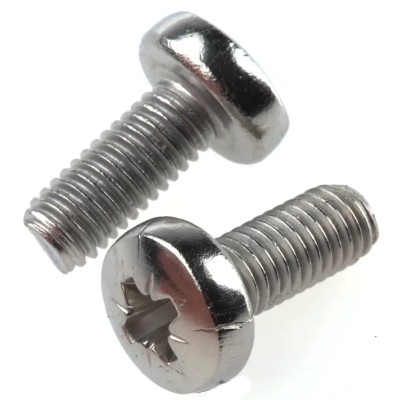 RS PRO Pozidriv Pan Head Machine Screw M5 x 12 mm, A2 Stainless Steel, DIN 7985, 528-867