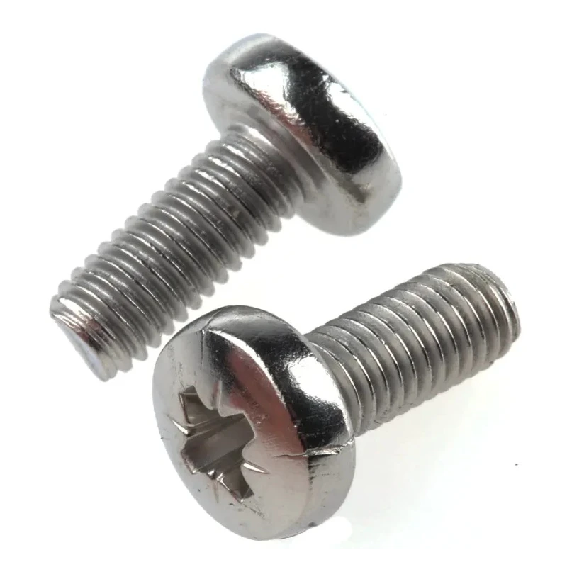 RS PRO Pozidriv Pan Head Machine Screw M5 x 12 mm, A2 Stainless Steel, DIN 7985, 528-867