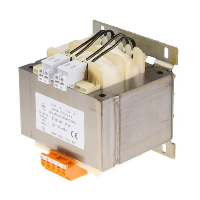 Block Chassis Mount Transformer 2 Outputs, 500 VA, 2 x 115 V AC Secondary, 230 V AC & 400 V AC Primary, CE, IECBSEN 123-4238