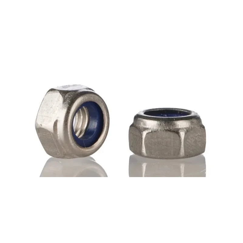 RS PRO Bright Zinc Plated Steel Locknut M8 Nylon Insert DIN 982 530-393