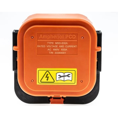 Amphenol Industrial Plug-In EV Service Disconnect, 630A, 690V, Flange Mount, HV Battery Pack, Male, IP69K/IP67, MSDM6302
