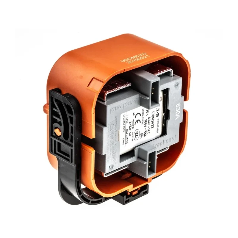 Amphenol Industrial Plug-In EV Service Disconnect, 630A, 690V, Flange Mount, HV Battery Pack, Male, IP69K/IP67, MSDM6302