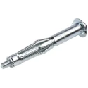 RawlPlug Carbon Steel Expanding Bolt Cavity Fixing, 10 mm Fixing Hole, Zinc Plated, 65 mm Length, Pozidriv & Slot Drive 41652