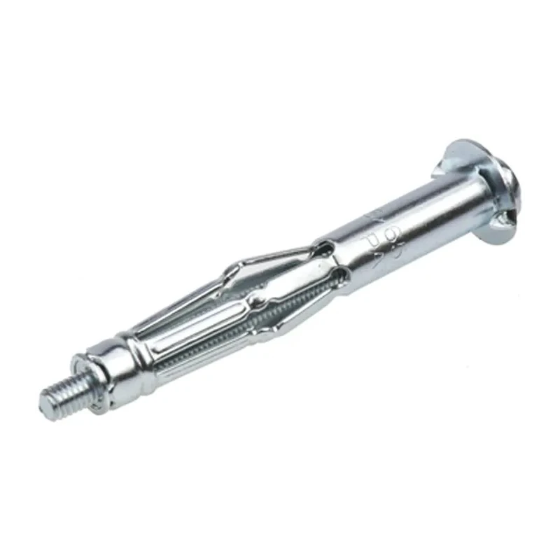 RawlPlug Carbon Steel Expanding Bolt Cavity Fixing, 10 mm Fixing Hole, Zinc Plated, 65 mm Length, Pozidriv & Slot Drive 41652