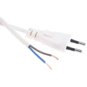 RS PRO Unterminated to CEE 7/16 Europlug Power Cord, 2 m, White PVC, 250V, 2.5A 531-100