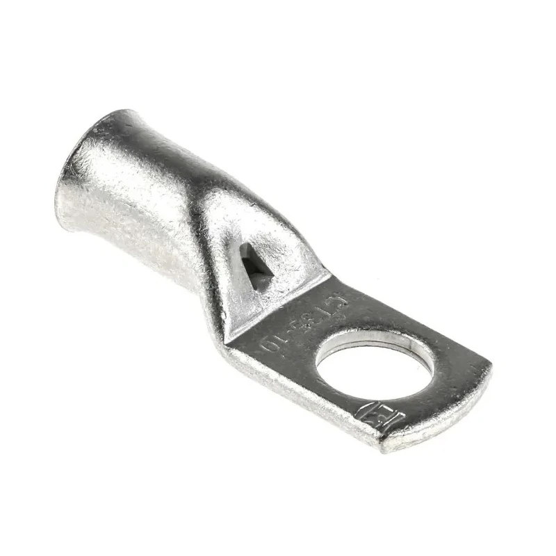 RS PRO Uninsulated Tubular Ring Terminal CT35, M10 Stud Size, 2 AWG, 35mm², Grey, Copper, Tin Plated