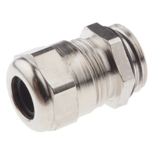 SIB Metallic Nickel Plated Brass Cable Gland, M16 Thread, 4–9.5mm Clamping Range, IP68, SIB-TEC Series C5216000R