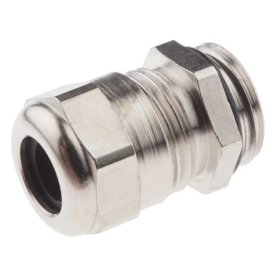 SIB Metallic Nickel Plated Brass Cable Gland, M16 Thread, 4–9.5mm Clamping Range, IP68, SIB-TEC Series C5216000R