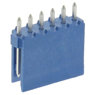 NEUTRAL AMPMODU Series Straight Through Hole PCB Header, 6 Contacts, 2.54 mm Pitch, 1 Row, Shrouded HE14