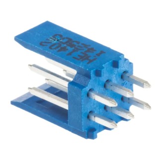 Amphenol ICC AMPMODU Series Straight Through Hole PCB Header 6 Contact 2.54mm Pitch 2 Row Shrouded 500V 3A HE14