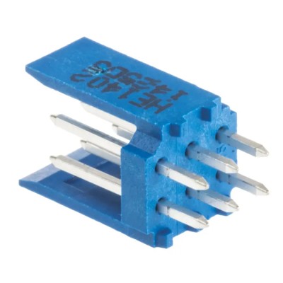 Amphenol ICC AMPMODU Series Straight Through Hole PCB Header 6 Contact 2.54mm Pitch 2 Row Shrouded 500V 3A HE14