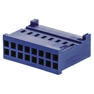 TE Connectivity AMPMODU HE13/HE14 Female Connector Housing 16 Way, 2 Row, 2.54 mm Pitch, Straight Cable Mount 281839-8