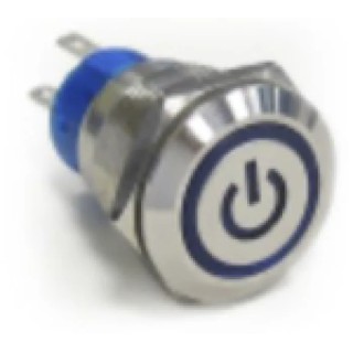 TE Connectivity Series Illuminated Push Button Switch, Latching, Panel Mount, 19.2 mm Cutout, SPST, Red LED, IP67, 250V AV19