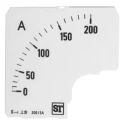 Sifam Tinsley Meter Scale for 72 x 72 Analogue Panel Ammeter EQ74-00D1-0001 0/200A
