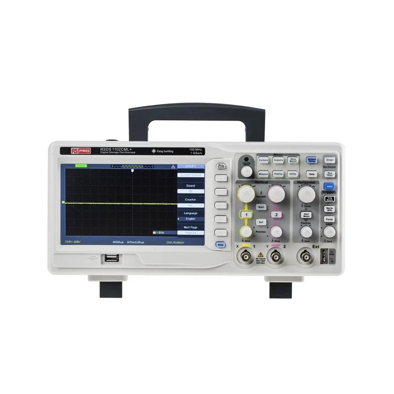 RS PRO 100 MHz Portable Digital Storage Oscilloscope, 2 Channels, 7 Inch TFT LCD, RSDS1000