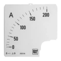 Sifam Tinsley Meter Scale for 96 x 96 Analogue Panel Ammeter EQ94-00D1-0001 0/200A
