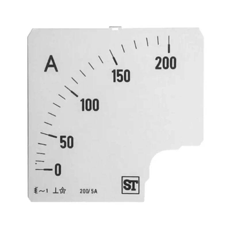 Sifam Tinsley Meter Scale for 96 x 96 Analogue Panel Ammeter EQ94-00D1-0001 0/200A