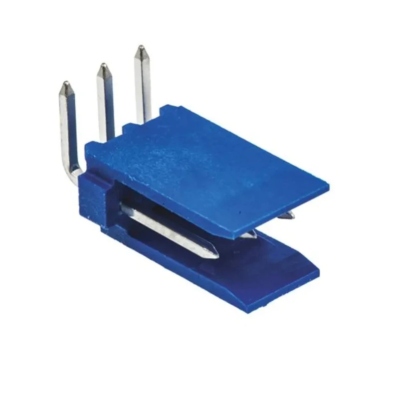 Molex AMPMODU Series Right Angle Shrouded PCB Header , 3 Contacts, 2.54 mm Pitch, Through Hole, 500V HE14