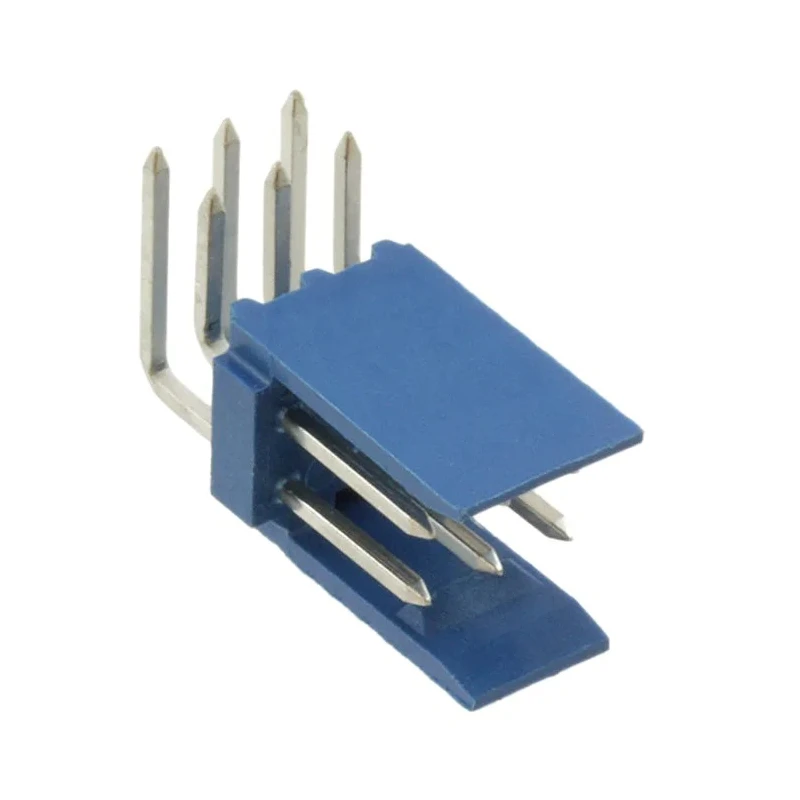 TE Connectivity AMPMODU Series Right Angle Through Hole PCB Header, 6 Contacts, 2.54 mm Pitch, 2 Row, Shrouded, 3A HE14