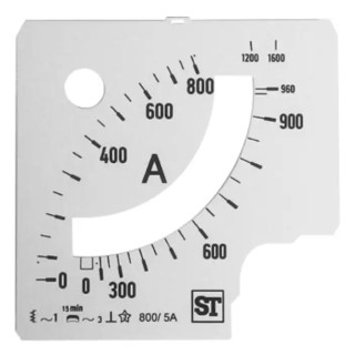 Sifam Tinsley Meter Scale for 96 x 96 Analogue Panel Ammeter Sigma Series BE94-00D1-0001 0/800/960A
