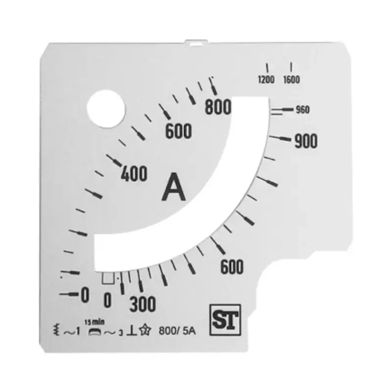 Sifam Tinsley Meter Scale for 96 x 96 Analogue Panel Ammeter Sigma Series BE94-00D1-0001 0/800/960A