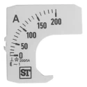 Sifam Tinsley Meter Scale for 48 x 48 Analogue Panel Ammeter EQ44-00D1-0001 0/200A