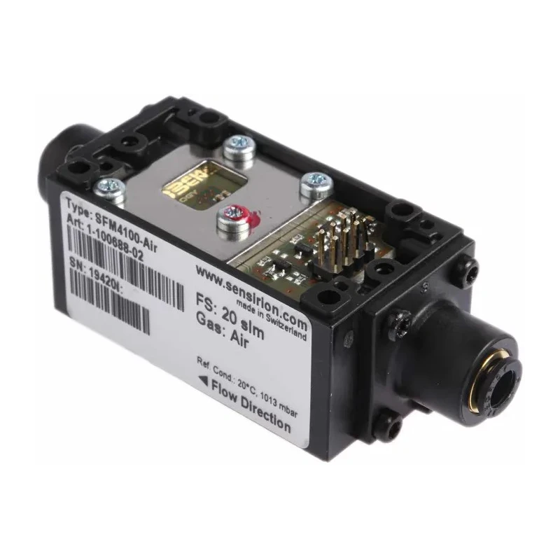 Sensirion SFM4100 Digital Mass Flow Meter for Gas, 20L/min Max, 2-Wire I2C, Polyamide/Aluminium/Silicon, SFM4100