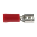 RS PRO Red Insulated Female Spade Connector Crimp, 4.8 x 0.8 mm Tab Size, 22 AWG to 16 AWG, Brass, Vinyl Insulation 534-395