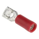 RS PRO Red Insulated Female Spade Connector Crimp, 4.8 x 0.8 mm Tab Size, 22 AWG to 16 AWG, Brass, Vinyl Insulation 534-395