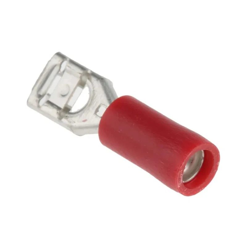 RS PRO Red Insulated Female Spade Connector Crimp, 4.8 x 0.8 mm Tab Size, 22 AWG to 16 AWG, Brass, Vinyl Insulation 534-395