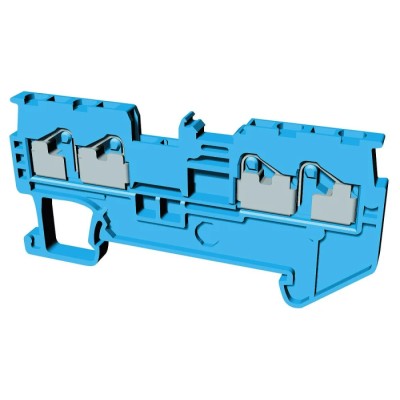 Omron Non-Fuse DIN Rail Terminal, Blue, 1.5mm², 1-Level, Push-in, XW5T-P1.5-2.2-1BL, 600V, 17.5A