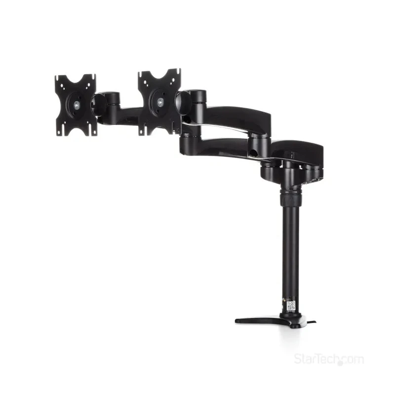 StarTech.com Black Monitor Arm Desk Mount Adjustable ARMDUAL, 13.6 kg Max Load, 580 mm Reach