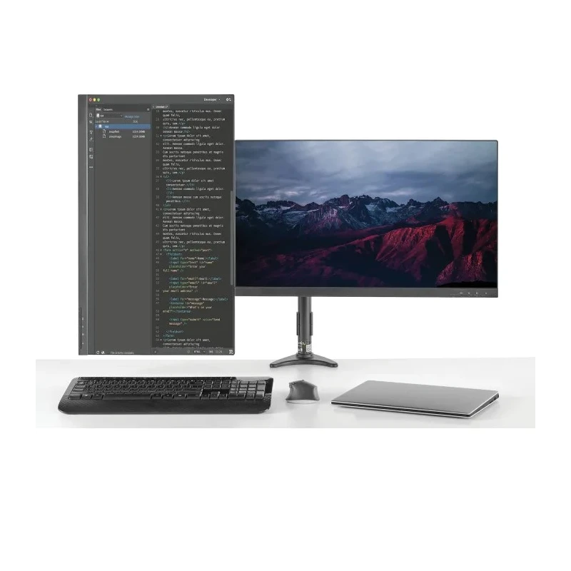 StarTech.com Black Monitor Arm Desk Mount Adjustable ARMDUAL, 13.6 kg Max Load, 580 mm Reach
